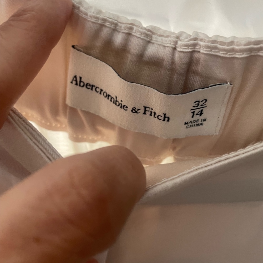 Abercrombie & Fitch Cream Satin-Look Blouse